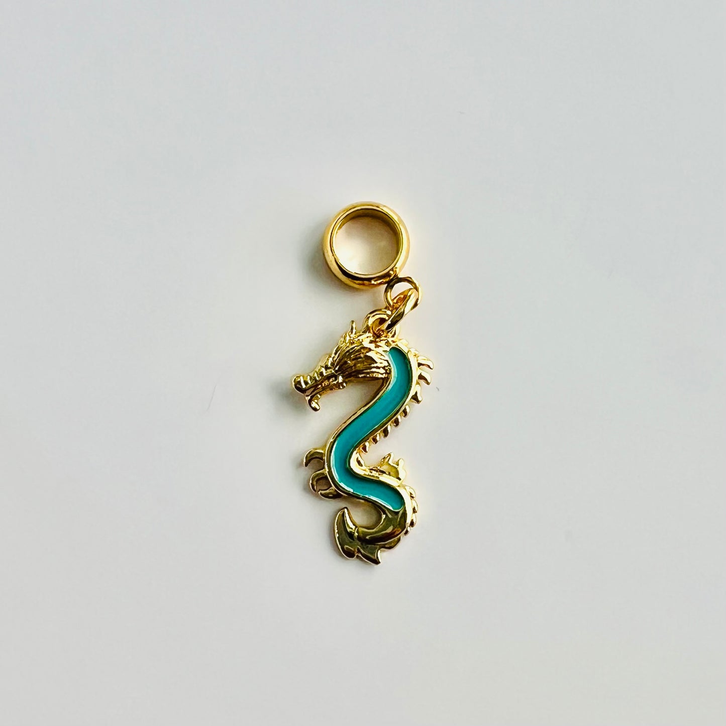 Enamel-Coated Dragon Dangle Charm