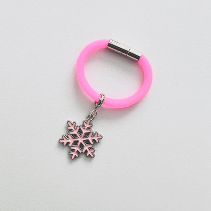 Pastel Pink Snowflake Drinkware Charm – Holiday Edition