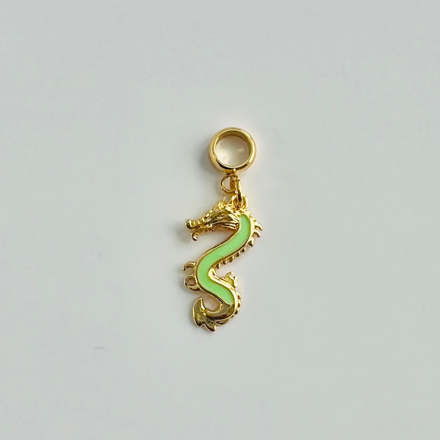 Enamel-Coated Dragon Dangle Charm