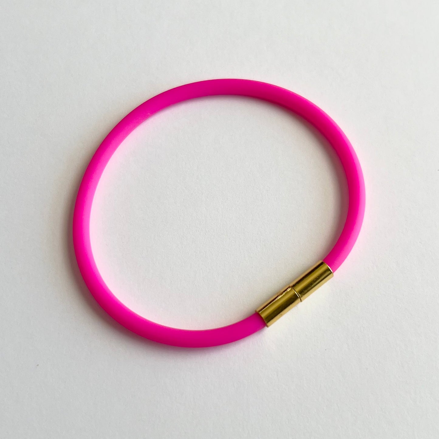 Robyn Magnetic Clasp Soft-Touch Silicone Bracelet-Hot Pink
