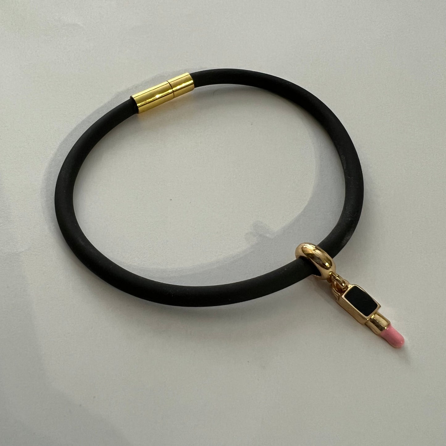 Lipstick Charm Bracelet (Black) with Gift Box