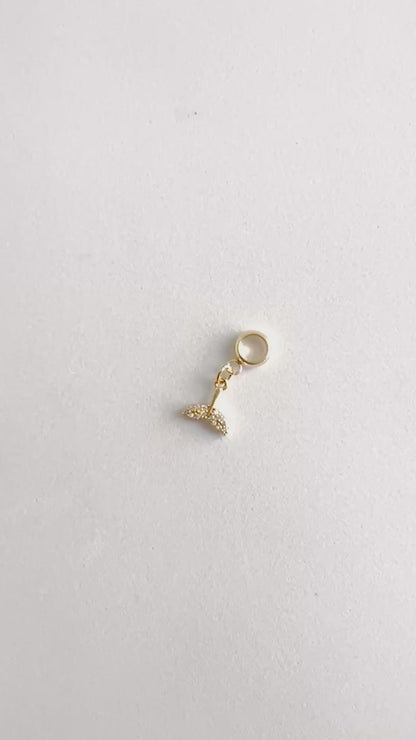 Mermaid Tail Micro-Pave Dangle Charm